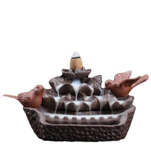 Top Quality Ceramic Cattle Turn The World Back Flow Incense Burner Smoke Observation Incense Burner Creative Home Office Ornaments