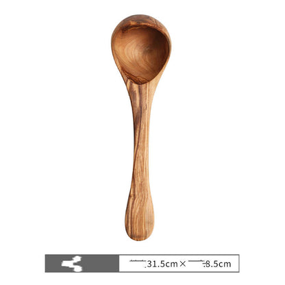 Handmade Solid Wood Kitchen Porridge Spoon