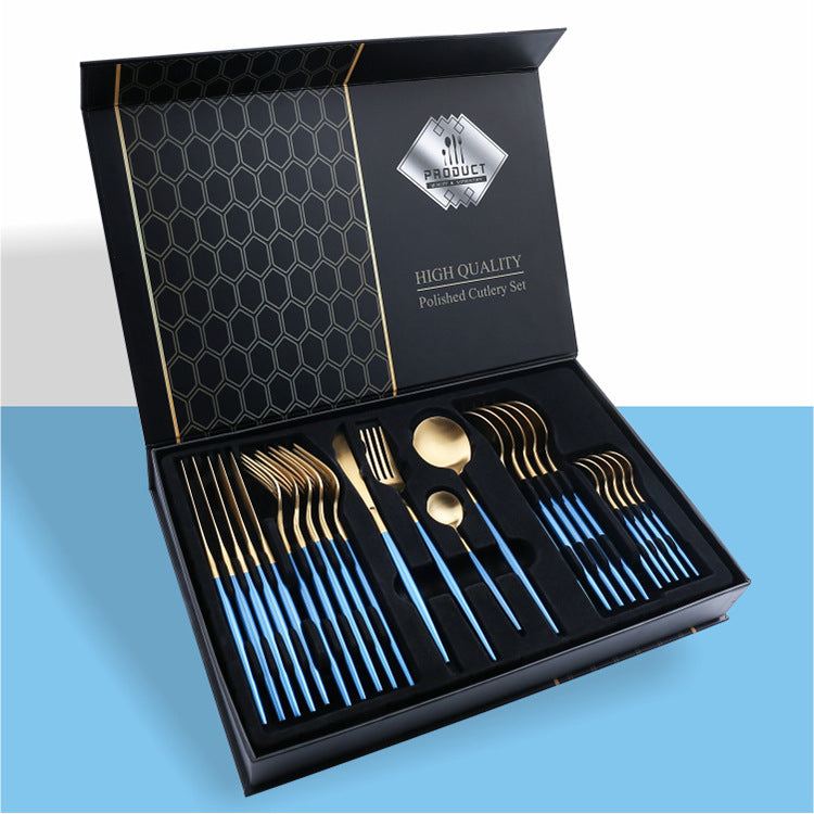 24 Piece Set Of 304 Stainless Steel Knife Gift Box