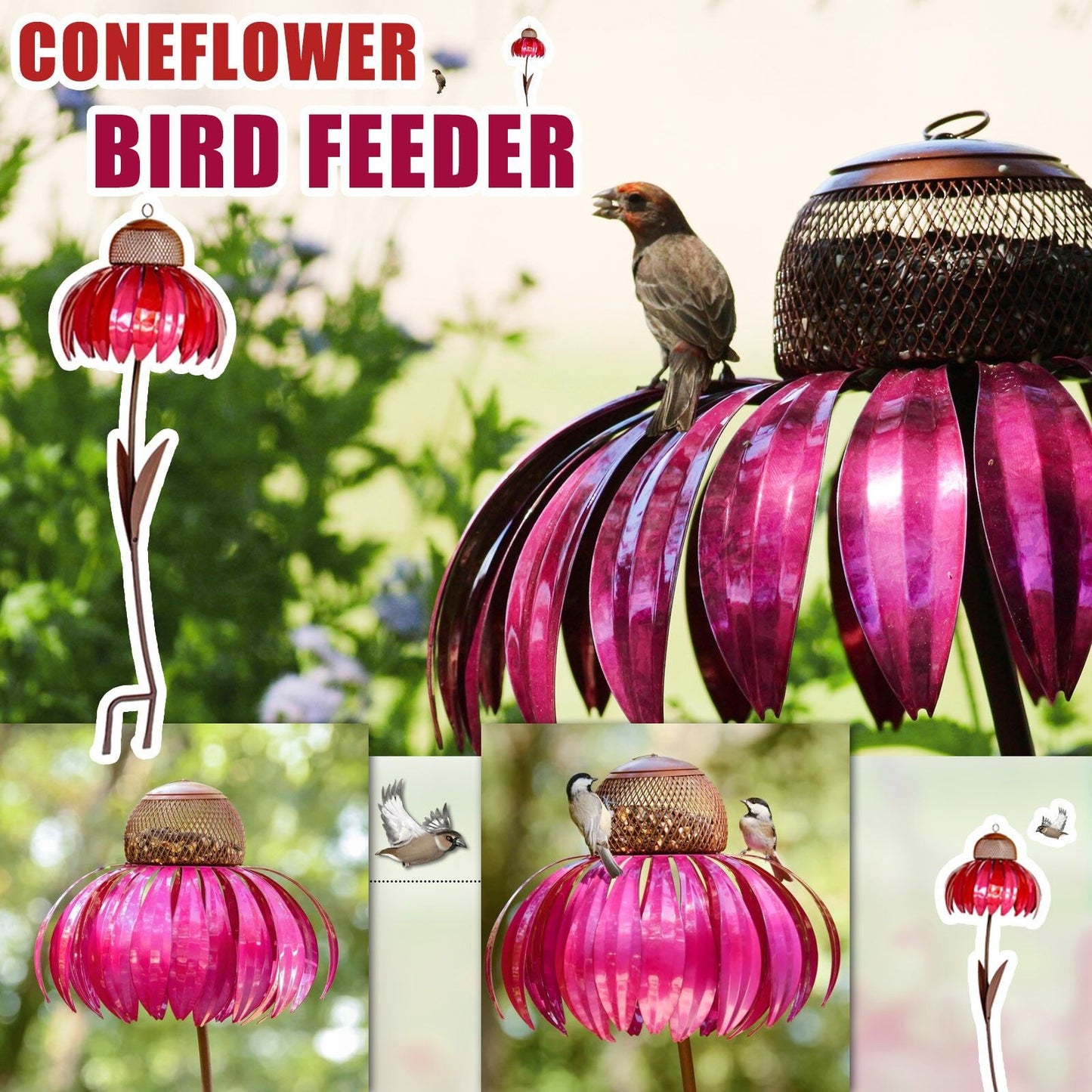 Garden Petal Shape Bird Feeder