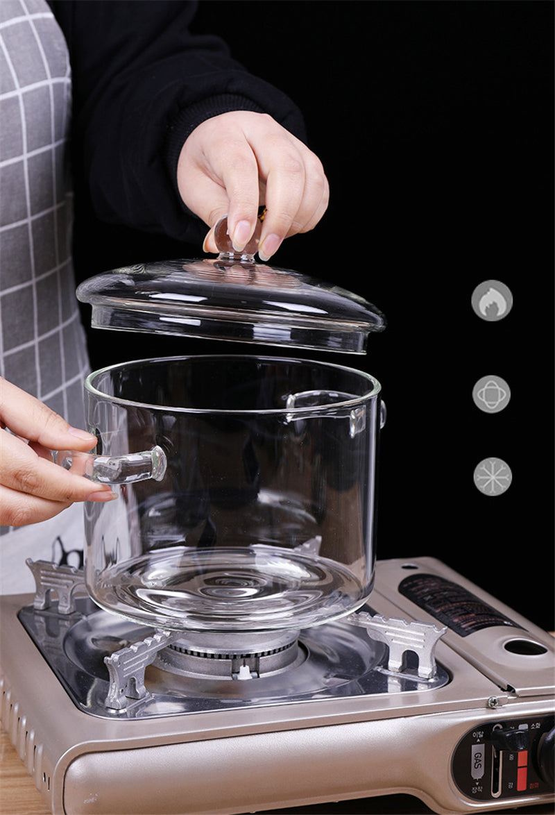 Glass Pot Stove Pot Kitchen Transparent Mini Soup Pot Stove Stove Cooking Tools Accessories