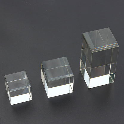 Transparent Crystal Glass Cube White Embryo Crystal Cube