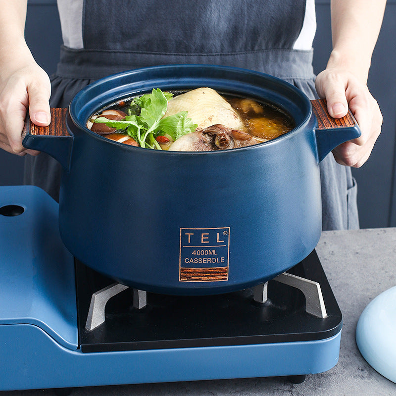 Casserole Soup Anti-Drying Household Gas High Temperature Stew Pot