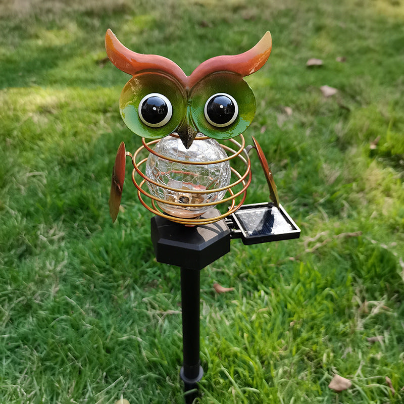 Solar Owl Lawn Lamp Outdoor Waterproof LED Garden Pathway Lighting Night Light Energy Saving Landscape Decor