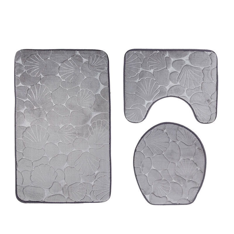 Three-piece Toilet Seat Toilet Mat Bathroom Non-slip Mat