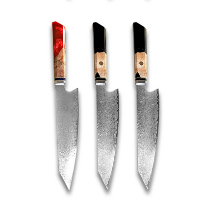 Chef's Knife For Japanese Cuisine In Damascus