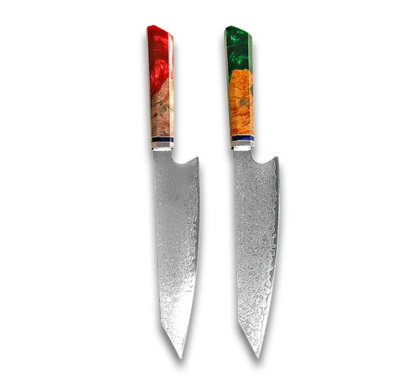 Chef's Knife For Japanese Cuisine In Damascus