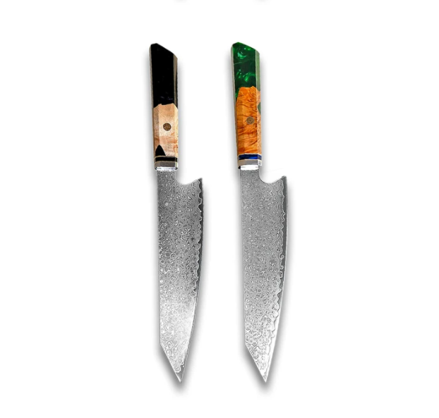 Chef's Knife For Japanese Cuisine In Damascus