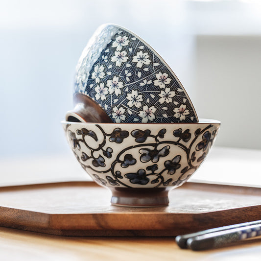 Japanese Sakura Ceramic Rice Bowl Imported From Japan