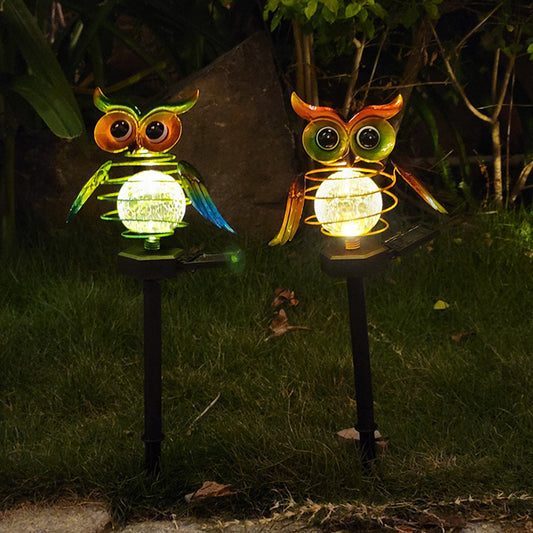 Solar Owl Lawn Lamp Outdoor Waterproof LED Garden Pathway Lighting Night Light Energy Saving Landscape Decor