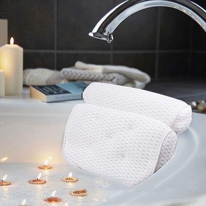 4D Net Bathtub Pillow 7 Suction Cups SPA Bath Pillow