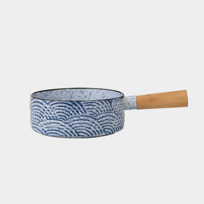 Creative Fruit Salad Bowl With Wooden Handle