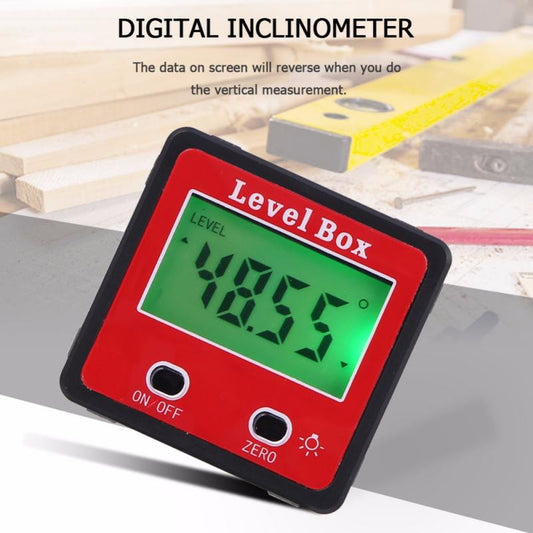 Red Precision Digital Double Key Inclinometer