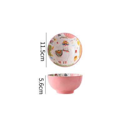 Creative Cartoon Christmas Ceramic Bowl Tableware