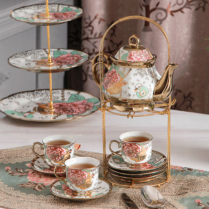 Tea Set Afternoon Tea Coffee Dessert Tableware 15 Pieces