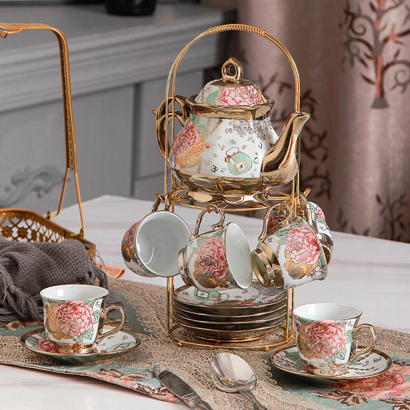 Tea Set Afternoon Tea Coffee Dessert Tableware 15 Pieces