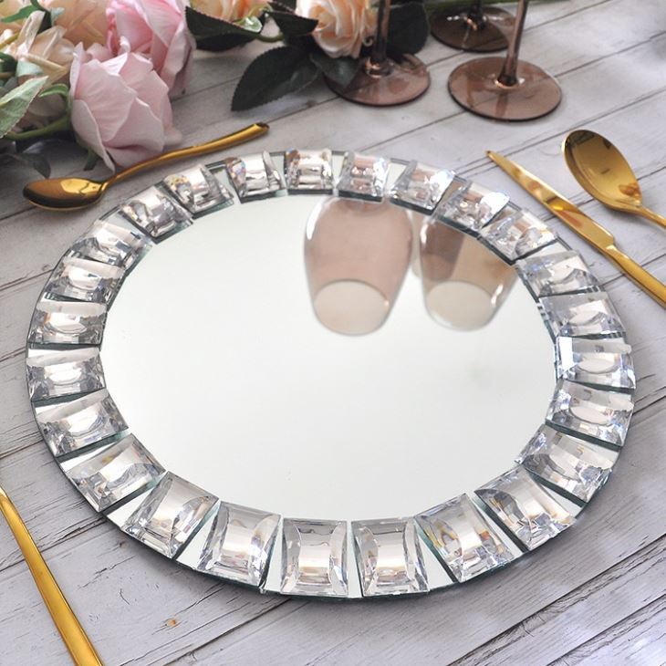 Decoration Diamond Plate Electroplated Glass Mirror Plate