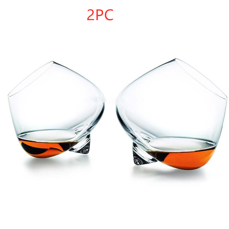 Crystal Wine Glass Cup Wide Belly Whiskey Glass Drinking Tumbler Cocktail Wine Glass