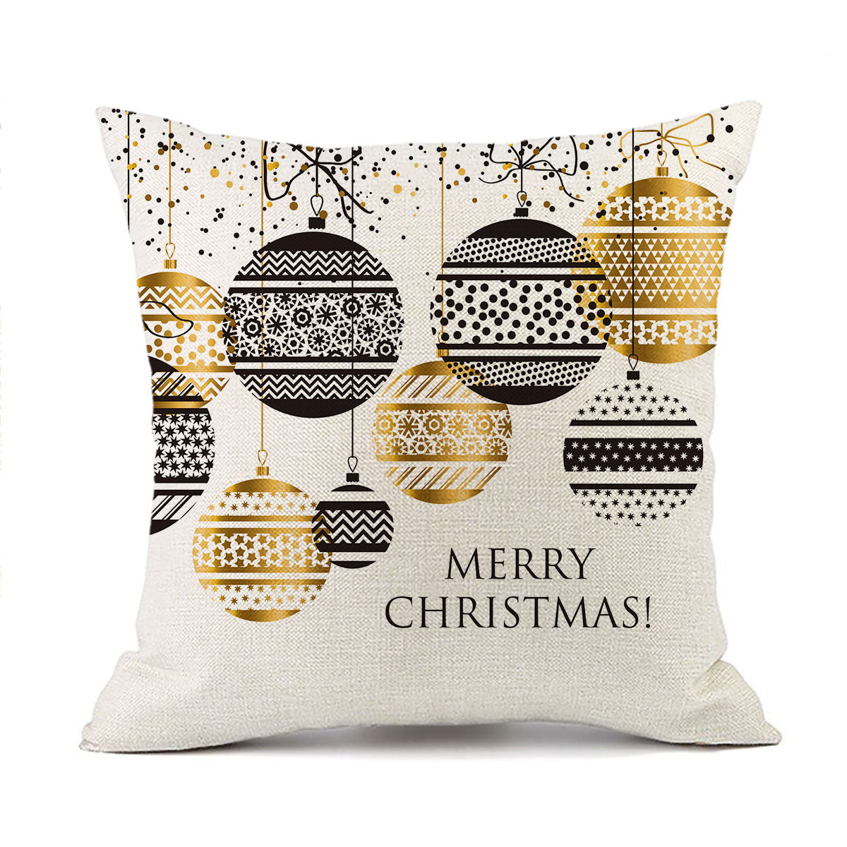 Christmas linen pillowcase