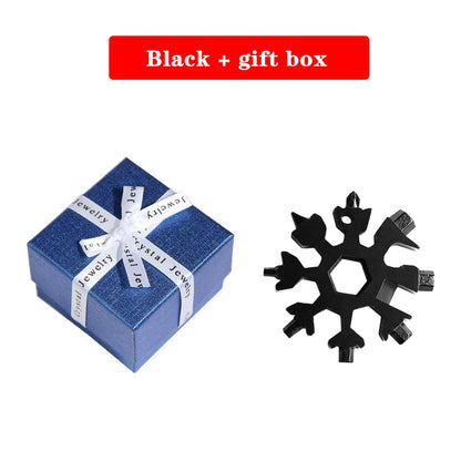 Snowflake Tool Card Portable Outdoor Emergency Octagonal Universal Snowflake