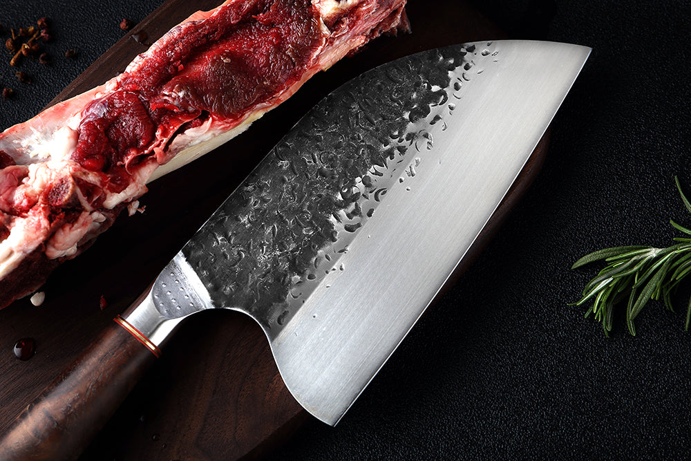 Hammer brushed kitchen knife