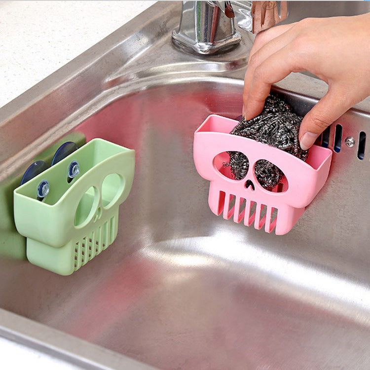 Halloween Multi-function Dish Cloth Storage Drain Rack Free Punch Sponge Soap Rack Kitchen Gadgets