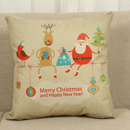 Christmas elk pillowcase