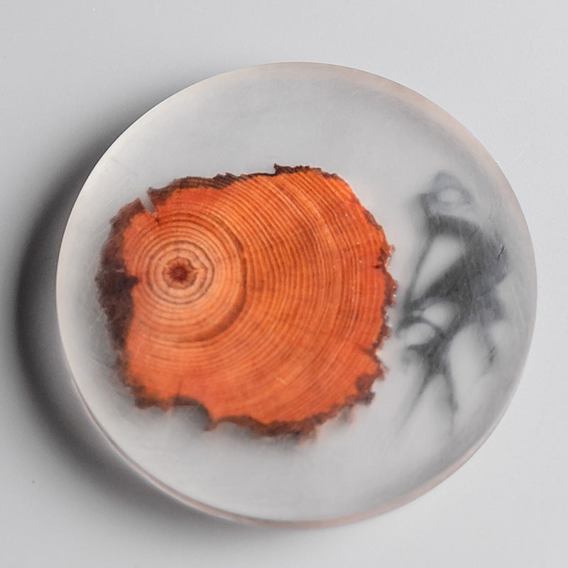 Resin pine coaster insulation teacup coaster