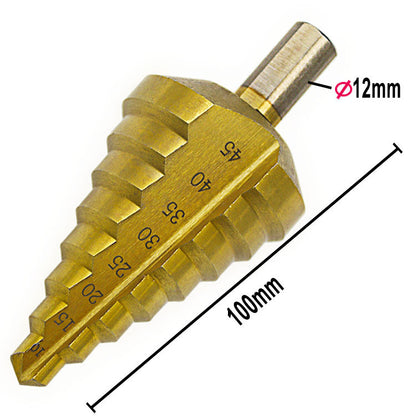 10-45mm Single Step Drill Large Size Steel Plate Tapper Woodworking Drilling Bit