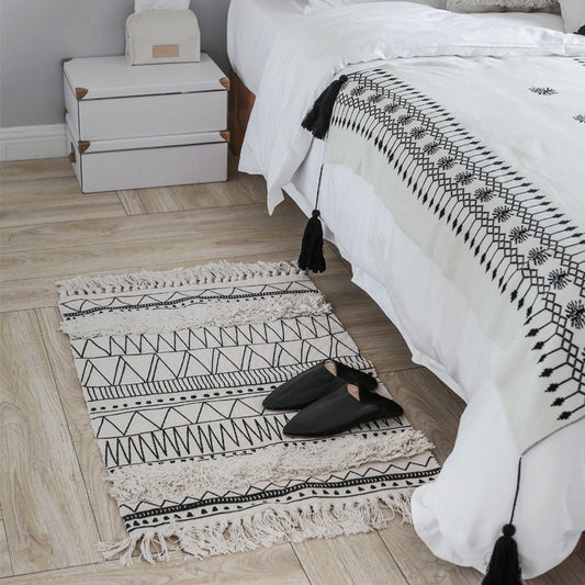 Carpet  geometric household cotton and linen mat