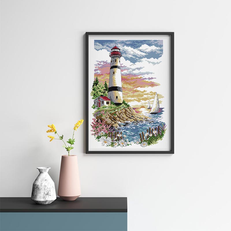 Lighthouse cross stitch