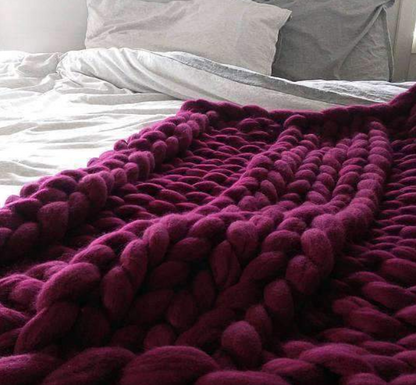 Acrylic woven super thick wool blanket