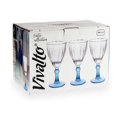 Wine glass Exotic Crystal Blue 6 Units (275 ml)