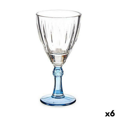 Wine glass Exotic Crystal Blue 6 Units (275 ml)