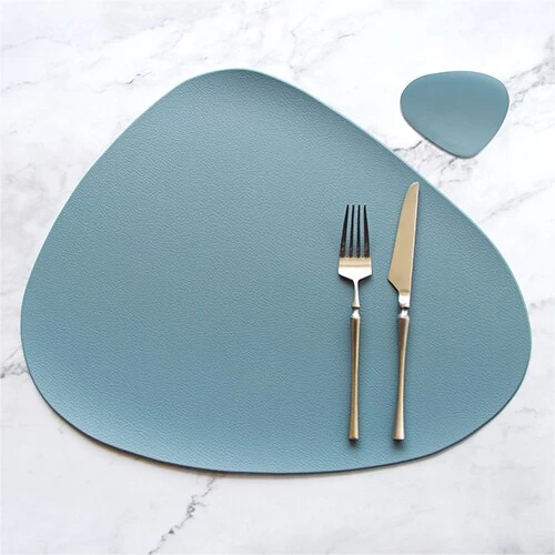 Table Mat Table Mat Placemat Table Mat Heat Insulation PU Leather Placemats Coaster Bowl Kitchen Non-slip