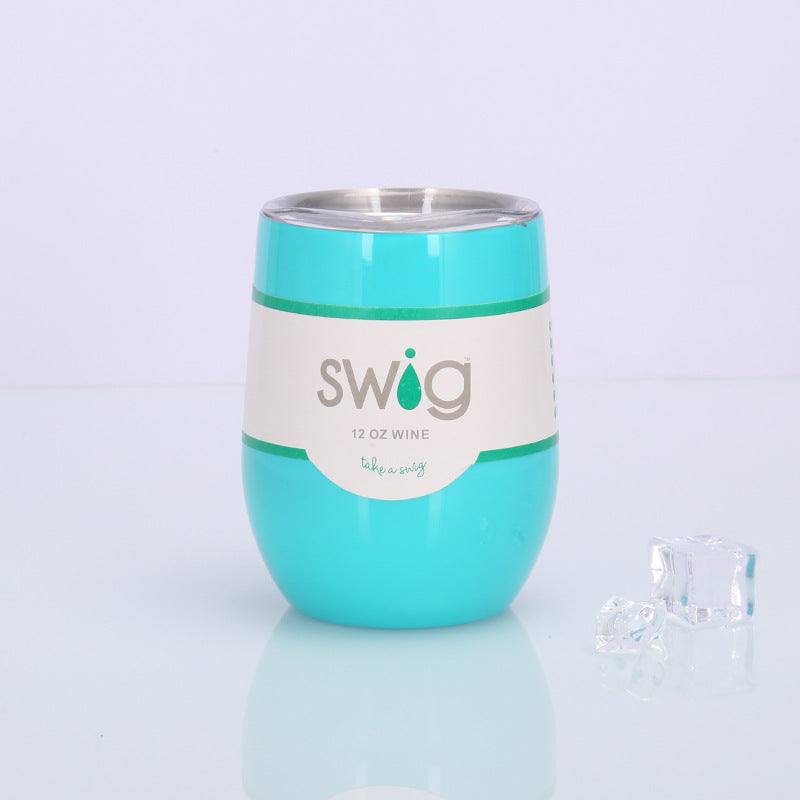 Swig Eggshell Cup 12oz Stainless Steel Wine Mug