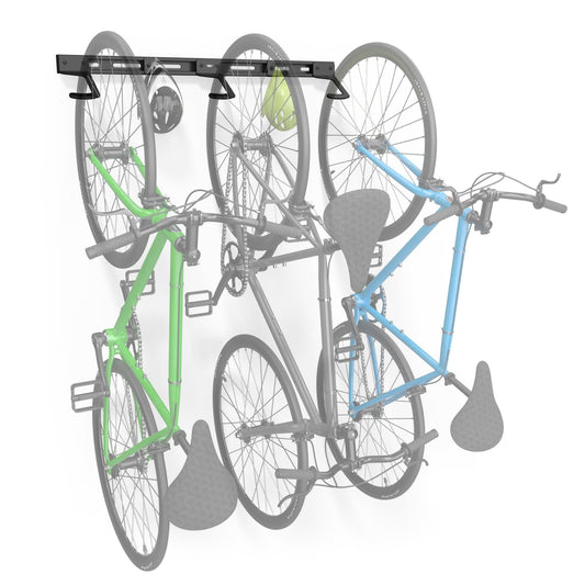 Wall Mounted Bike Rack for 3 Bikes