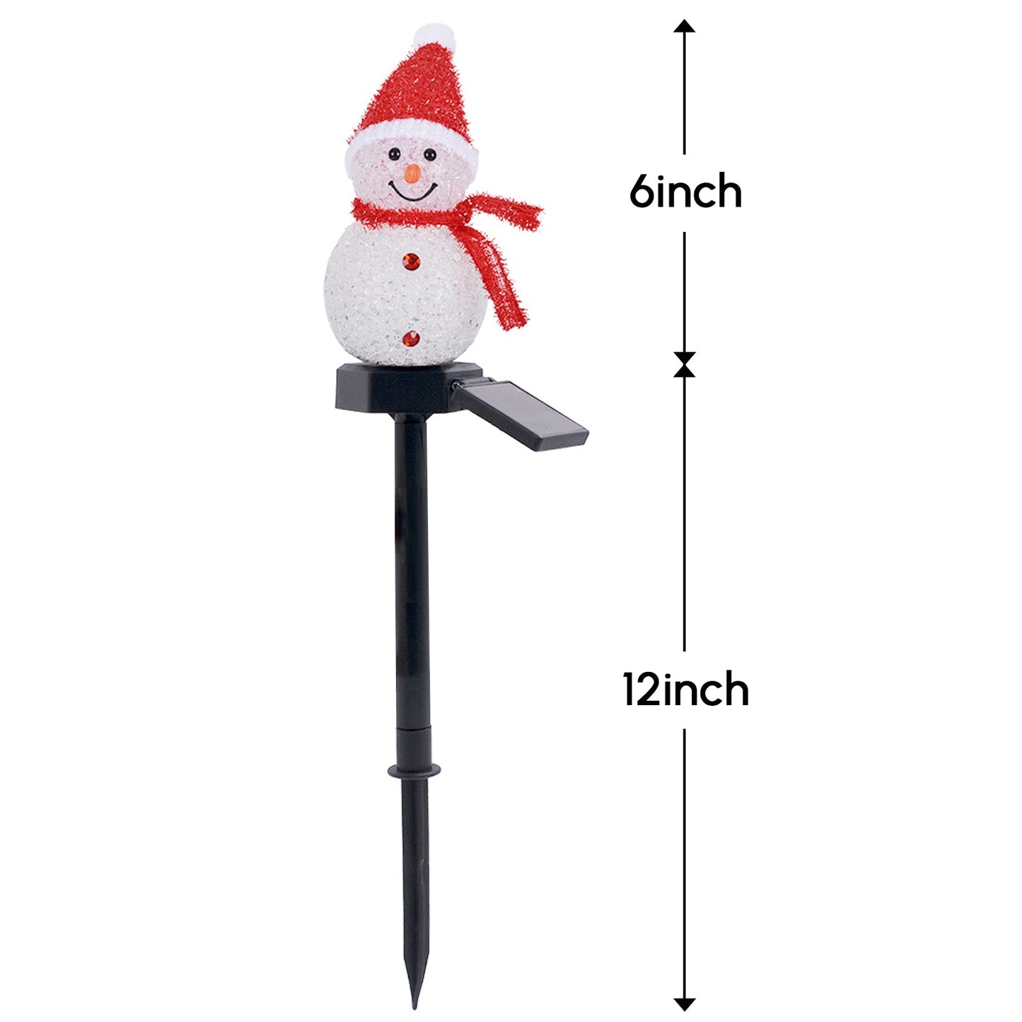 Solar Outdoor Decor Light Christmas Snowman Decoration Stake light