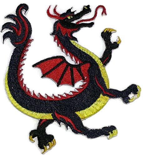 Custom Korean Happy Dragon Embroidered Iron on/Sew patch [5" * 4.2"]