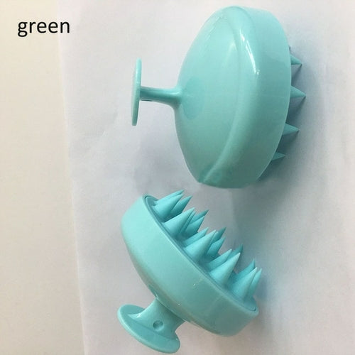 1pcs Hair Washing Comb Silicone Head Massage Brush Body Shampoo Scalp