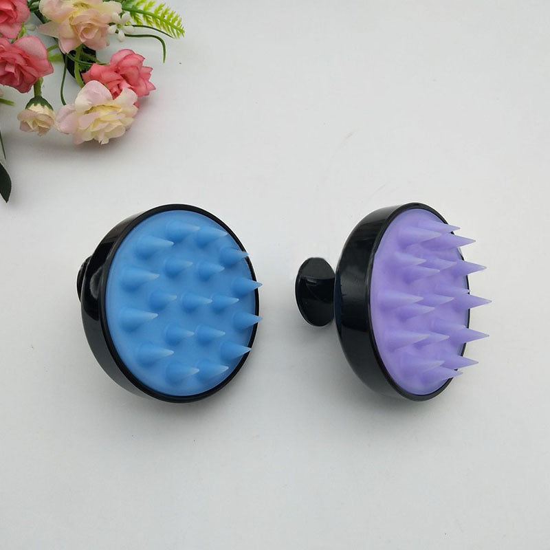 1pcs Hair Washing Comb Silicone Head Massage Brush Body Shampoo Scalp