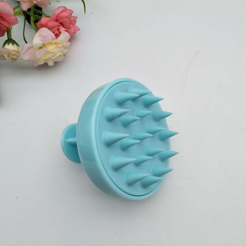 1pcs Hair Washing Comb Silicone Head Massage Brush Body Shampoo Scalp