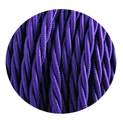 2 Core Twisted Electric Cable Purple Color Fabric 0.75mm~3007