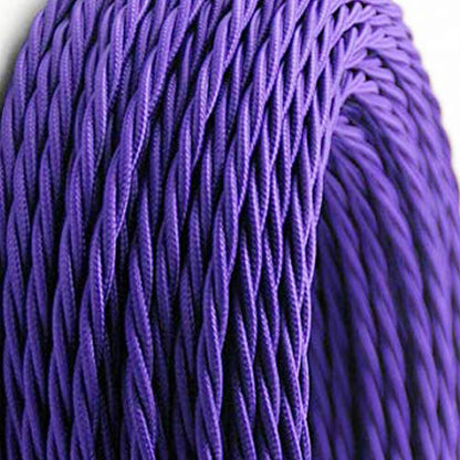 2 Core Twisted Electric Cable Purple Color Fabric 0.75mm~3007