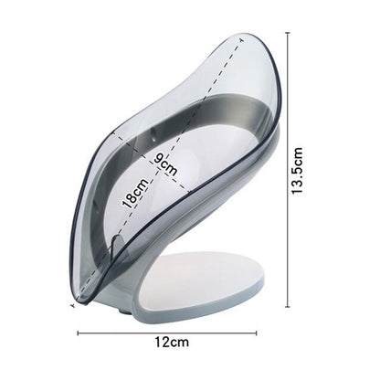 Bathroom Soap Holder Leaf Shape Soap Box Kitchen Dish Storage Box Non-slip Drain Soap Storage Case Container Bathroom Accessorie