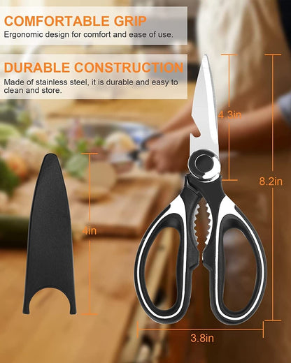 2PC Kitchen Shears Utility Kitchen Scissors Stainless Steel HEAVY DUTY Meat Tool