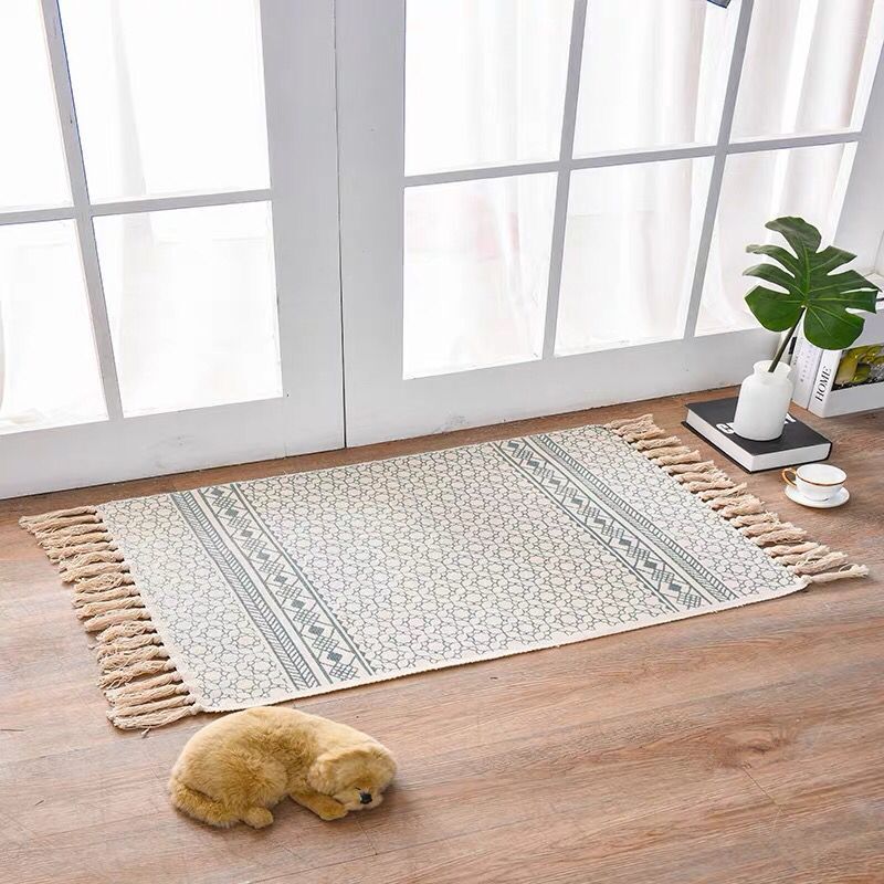 Scandinavian Style Linen Cotton Rug