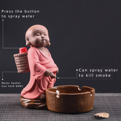 Ceramic Ashtray Can Spray Water Smoke Extinguisher