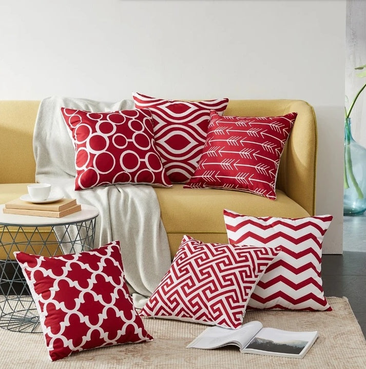 Geometric short plush pillowcase cushion cover