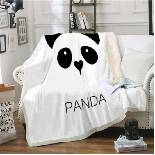 Panda series flannel blanket